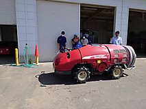 実践経営者コース1年生が農業機械（果樹）の演習を行いました。